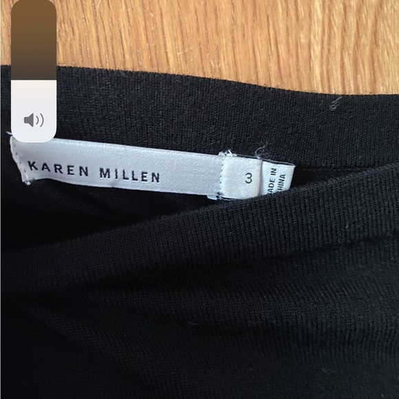 Karen Mullen black bodycon ruched long sleeve midi dress 3 - Picture 3 of 7